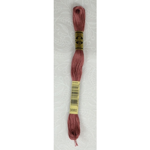 DMC Stranded Cotton 117MC #3880 Medium Very Dark Shell Pink, Hand Embroidery Floss 8m Skein