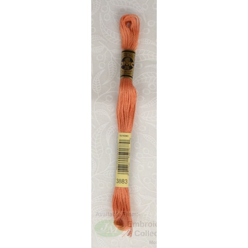 DMC Stranded Cotton 117MC #3883 Medium Light Copper, Hand Embroidery Floss 8m Skein