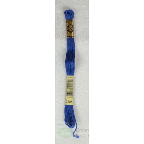 DMC Stranded Cotton 117MC #3885 Medium Very Dark Blue, Hand Embroidery Floss 8m Skein
