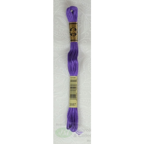 DMC Stranded Cotton 117MC #3887 Ultra Dark Lavender, Hand Embroidery Floss 8m Skein