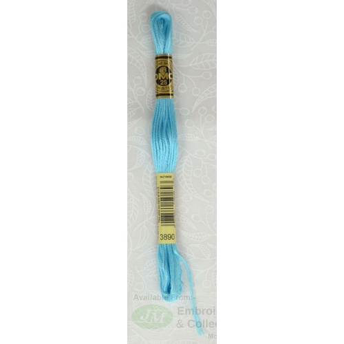 DMC Stranded Cotton 117MC #3890 Very Bright Turquoise, Hand Embroidery Floss 8m Skein