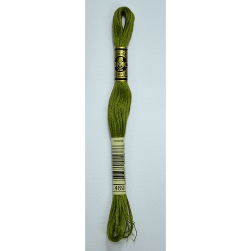 DMC Stranded Cotton #469 Avocado Green Hand Embroidery Floss 8m Skein