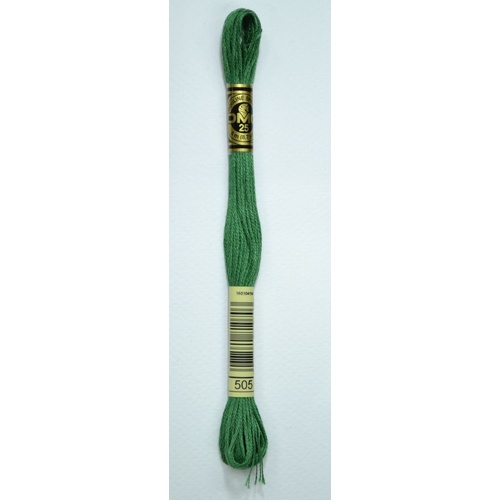 DMC Stranded Cotton #505 Jade Green Hand Embroidery Floss 8m Skein