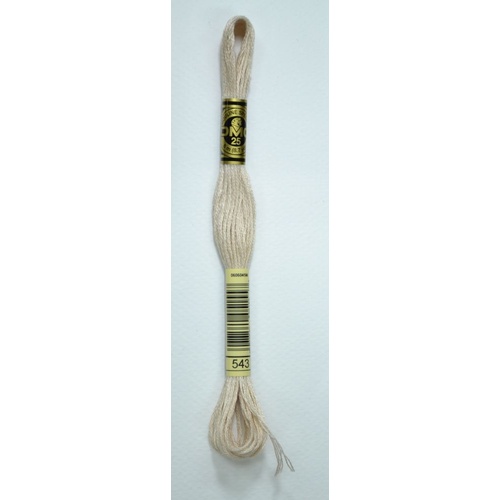 DMC Stranded Cotton #543 Ultra Very Light Beige Hand Embroidery Floss 8m Skein