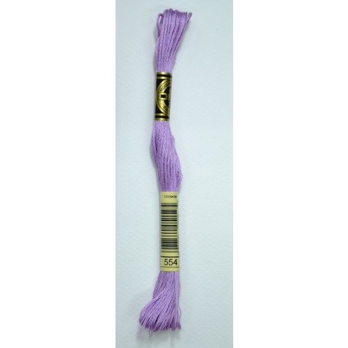 DMC Stranded Cotton #554 Light Violet Hand Embroidery Floss 8m Skein