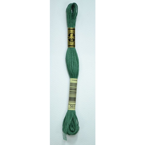 DMC Stranded Cotton #561 Very Dark Jade Hand Embroidery Floss 8m Skein