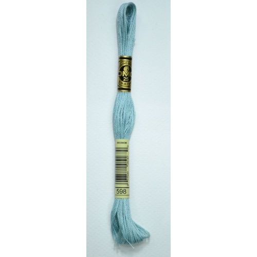 DMC Stranded Cotton #598 Light Turquoise Hand Embroidery Floss 8m Skein