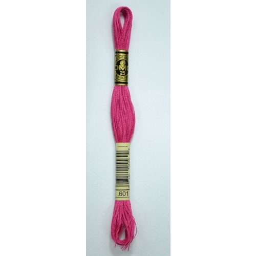 DMC Stranded Cotton #601 Dark Cranberry Hand Embroidery Floss 8m Skein