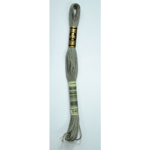 DMC Stranded Cotton #646 Dark Beaver Gray Hand Embroidery Floss 8m Skein