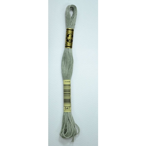DMC Stranded Cotton #647 Medium Beaver Gray Hand Embroidery Floss 8m Skein