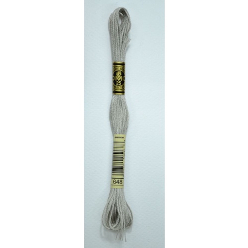 DMC Stranded Cotton #648 Light Beaver Gray Hand Embroidery Floss 8m Skein