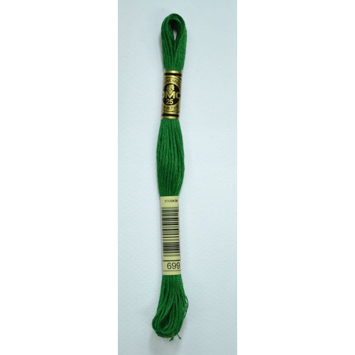 DMC Stranded Cotton #699 Green Hand Embroidery Floss 8m Skein
