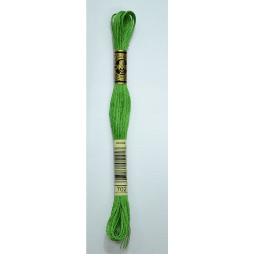 DMC Stranded Cotton #702 Kelly Green Hand Embroidery Floss 8m Skein