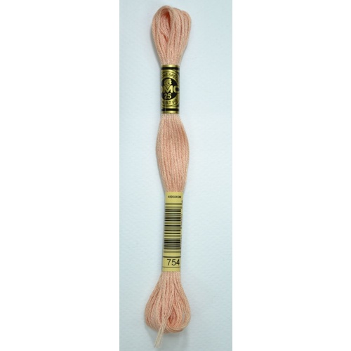 DMC Stranded Cotton #754 Light Peach Hand Embroidery Floss 8m Skein