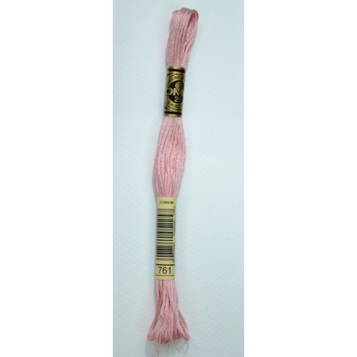 DMC Stranded Cotton #761 Light Salmon Hand Embroidery Floss 8m Skein