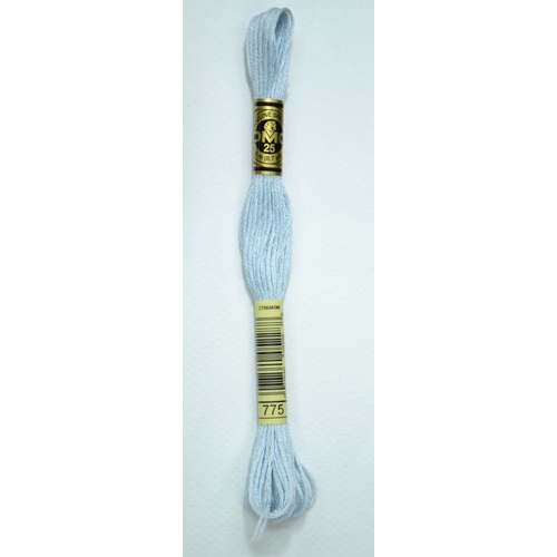 DMC Stranded Cotton #775 Very Light Baby Blue Hand Embroidery Floss 8m Skein