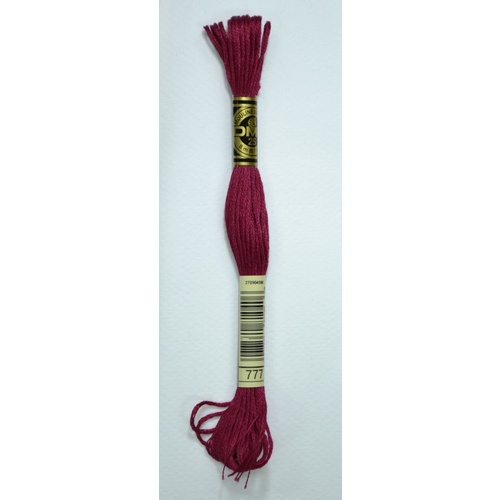 DMC Stranded Cotton #777 Very Dark Raspberry Hand Embroidery Floss 8m Skein