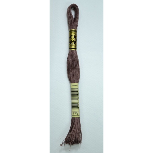 DMC Stranded Cotton #779 Dark Cocoa Hand Embroidery Floss 8m Skein