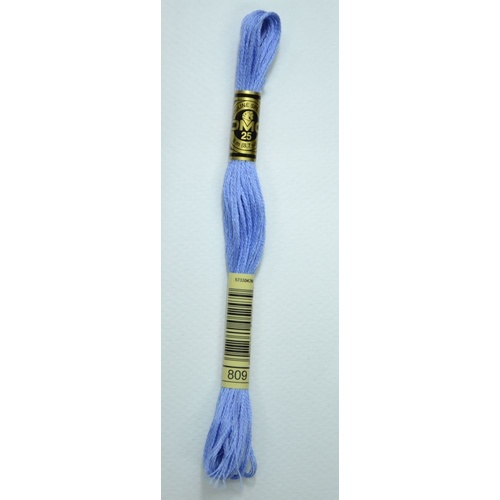 DMC Stranded Cotton #809 Delft Blue Hand Embroidery Floss 8m Skein