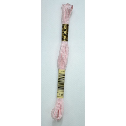 DMC Stranded Cotton #818 Baby Pink Hand Embroidery Floss 8m Skein