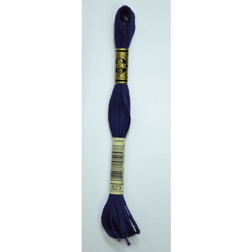 DMC Stranded Cotton #823 Dark Navy Blue Hand Embroidery Floss 8m Skein