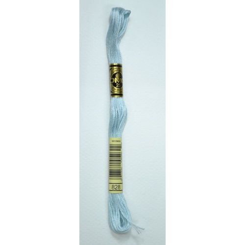 DMC Stranded Cotton #828 Ultra Very Light Sky Blue Hand Embroidery Floss 8m Skein