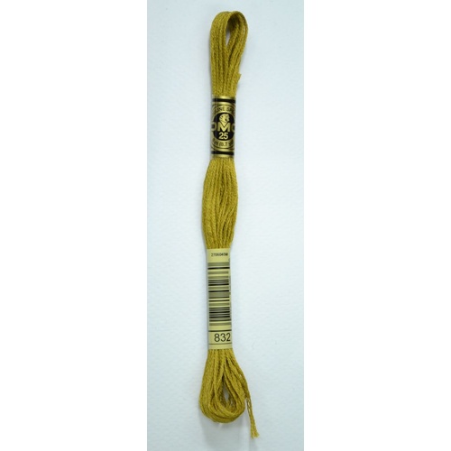 DMC Stranded Cotton #832 Golden Olive Hand Embroidery Floss 8m Skein