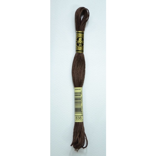 DMC Stranded Cotton #838 Very Dark Beige Brown Hand Embroidery Floss 8m Skein