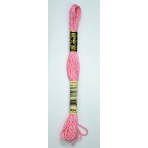 DMC Stranded Cotton #894 Very Light Carnation Hand Embroidery Floss 8m Skein