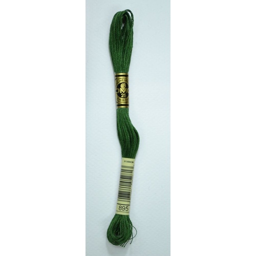 DMC Stranded Cotton #895 Very Dark Hunter Green Hand Embroidery Floss 8m Skein