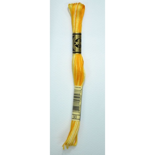 DMC Stranded Cotton #90 Variegated Yellow Hand Embroidery Floss 8m Skein