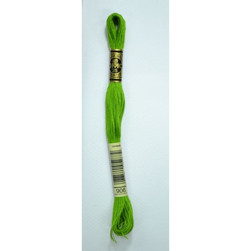 DMC Stranded Cotton #906 Medium Parrot Green Hand Embroidery Floss 8m Skein