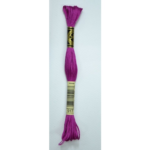 DMC Stranded Cotton #917 Medium Plum Hand Embroidery Floss 8m Skein