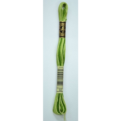 DMC Stranded Cotton #92 Variegated Avocado Hand Embroidery Floss 8m Skein