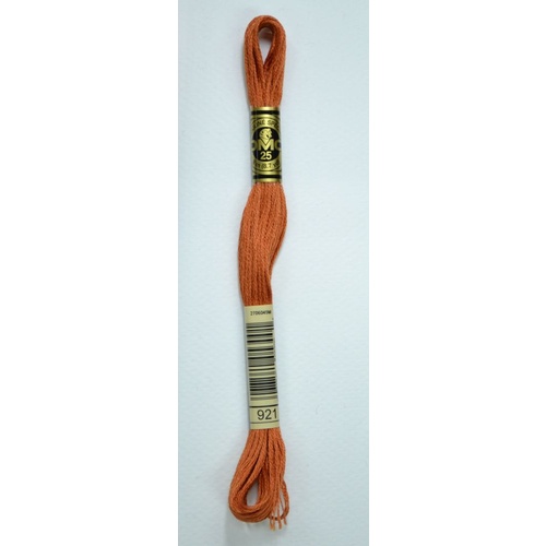 DMC Stranded Cotton #921 Copper Hand Embroidery Floss 8m Skein