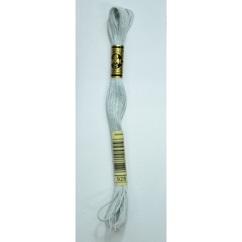 DMC Stranded Cotton #928 Very Light Gray Green Hand Embroidery Floss 8m Skein