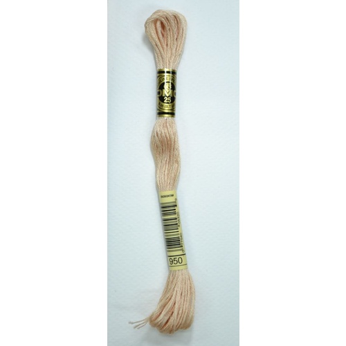 DMC Stranded Cotton #950 Light Desert Sand Hand Embroidery Floss 8m Skein