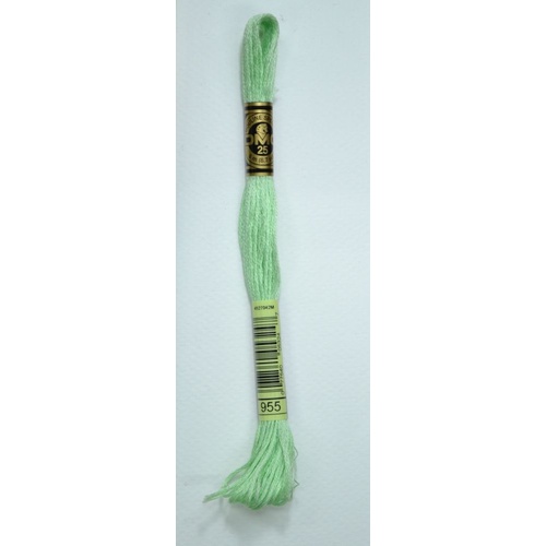DMC Stranded Cotton #955 Light Nile Green Hand Embroidery Floss 8m Skein