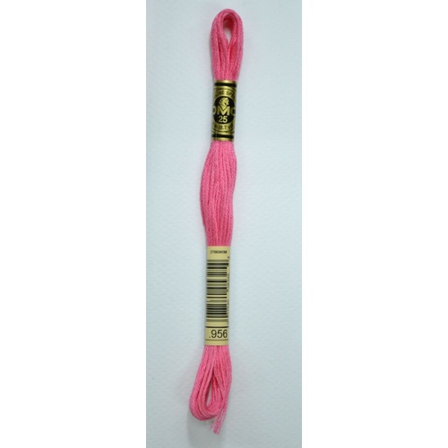 DMC Stranded Cotton #956 Geranium Hand Embroidery Floss 8m Skein