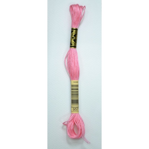 DMC Stranded Cotton #957 Pale Geranium Hand Embroidery Floss 8m Skein