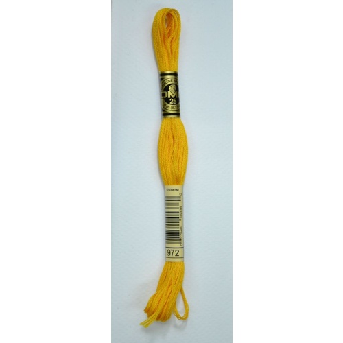 DMC Stranded Cotton #972 Deep Canary Hand Embroidery Floss 8m Skein