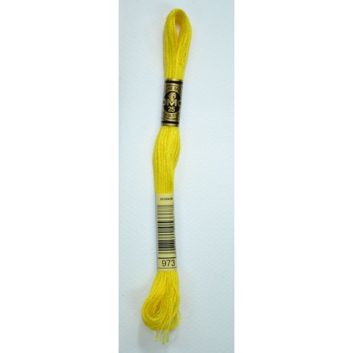 DMC Stranded Cotton #973 Bright Canary Hand Embroidery Floss 8m Skein