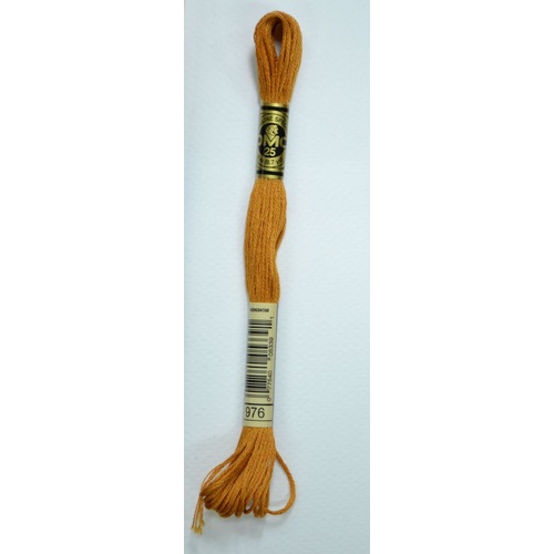 DMC Stranded Cotton #976 Medium Golden Brown Hand Embroidery Floss 8m Skein