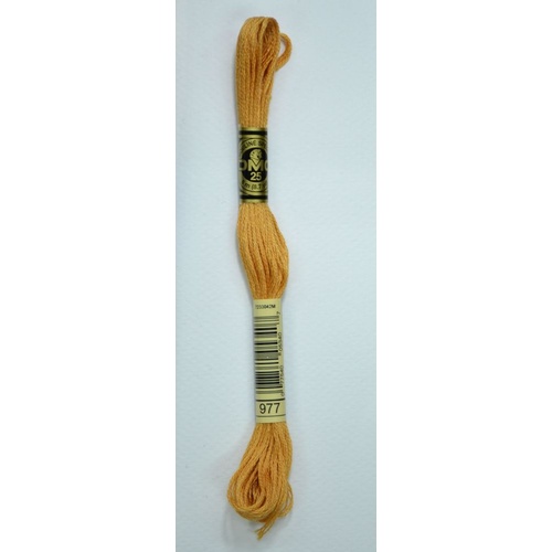 DMC Stranded Cotton #977 Light Golden Brown Hand Embroidery Floss 8m Skein