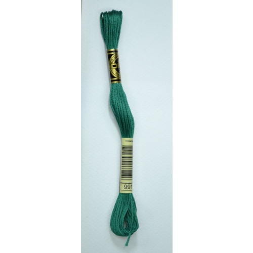 DMC Stranded Cotton #991 Dark Aquamarine Hand Embroidery Floss 8m Skein
