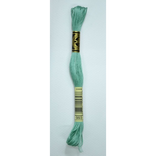 DMC Stranded Cotton #993 Very Light Aquamarine Hand Embroidery Floss 8m Skein