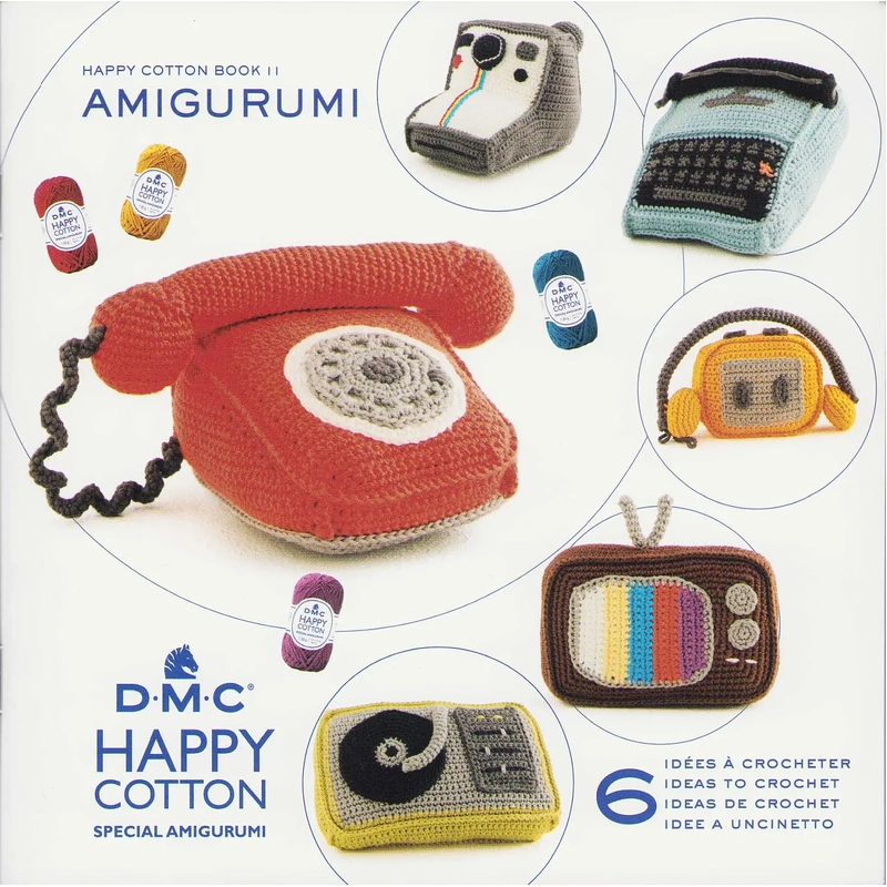 DMC Happy Cotton Book 11, Vintage Objects, 6 Ideas to Crochet (15772)