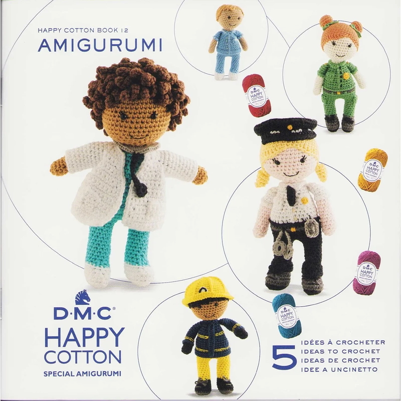 DMC Happy Cotton Book 12, Frontline Heros, 5 Ideas to Crochet (15773)