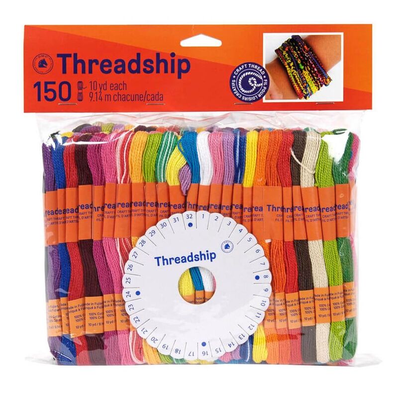 DMC Threadship Jumbo 150 Skiens Pack MONO Cotton Craft Thread 10yds each