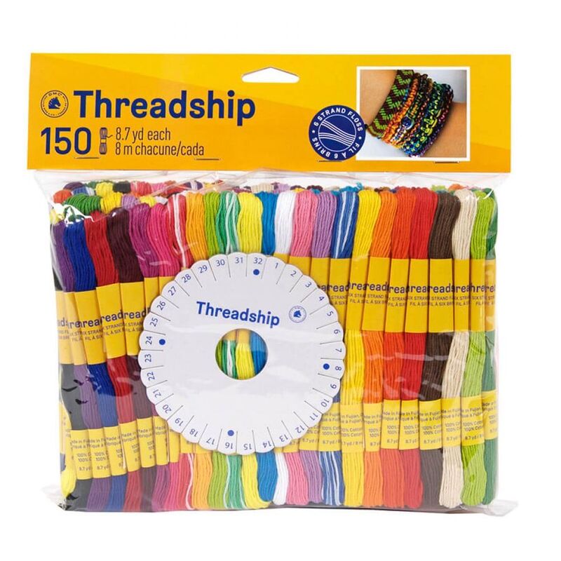 DMC Threadship Jumbo 150 Skiens Pack MULTI Stranded Cotton Craft Thread 8m each